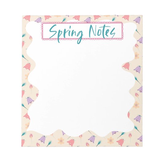 Elegant Floral Pattern Spring Notes Notitieblok (Voorkant)