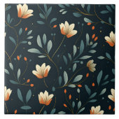 Elegant Floral Pattern Tegeltje (Voorkant)