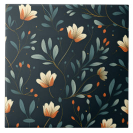 Elegant Floral Pattern Tegeltje