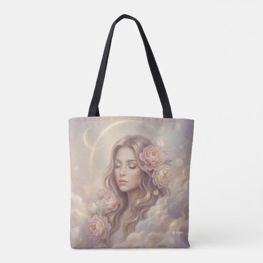 Elegant Floral Pattern Tote Bag (Achterkant)