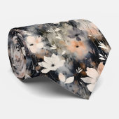 Elegant Floral Pattern Trendy Botanical Stropdas (Opgerold)