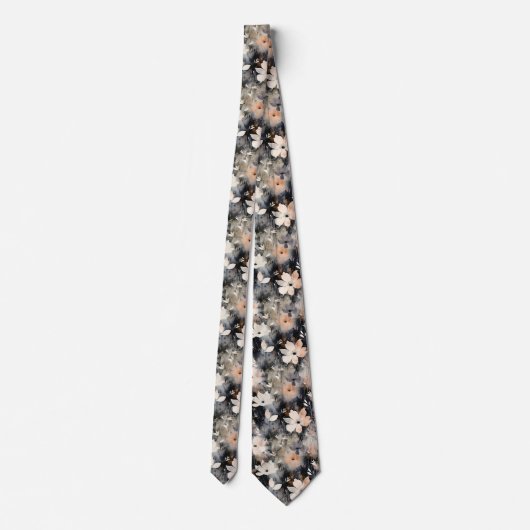Elegant Floral Pattern Trendy Botanical Stropdas (Achterkant)