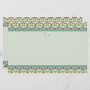 Elegant Floral Pattern Trimmed Briefpapier