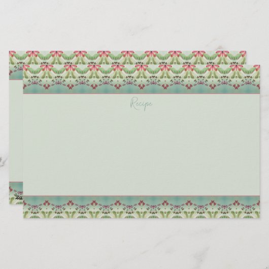 Elegant Floral Pattern Trimmed Briefpapier (Voorkant / Achterkant)