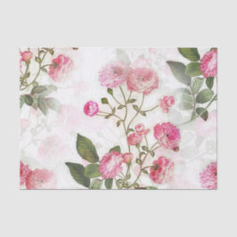 Elegant Floral Pattern van Roze Bloemen Tissuepapier