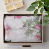 Elegant Floral Pattern van Roze Bloemen Tissuepapier (Geschenk)