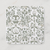 Elegant  Floral Pattern Vierkante Visitekaartje (Voorkant)
