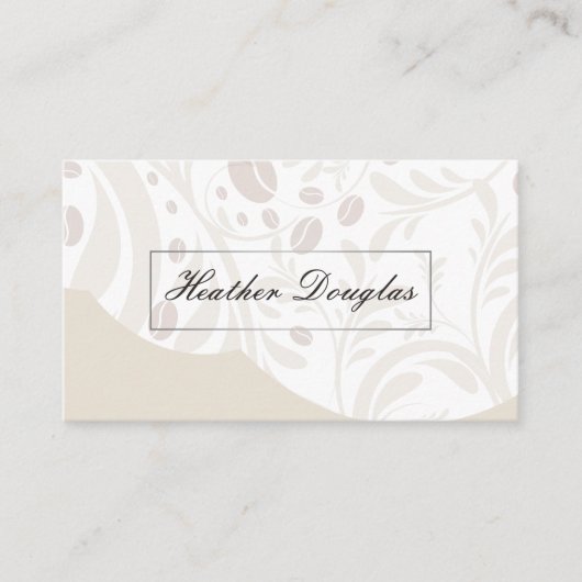 Elegant Floral Pattern Visitekaartje (Voorkant)