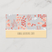 Elegant Floral Pattern Visitekaartje (Achterkant)