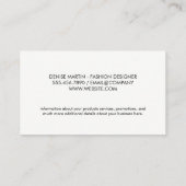 Elegant Floral Pattern Visitekaartje (Achterkant)