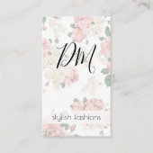Elegant Floral Pattern Visitekaartje (Voorkant)