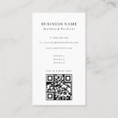 Elegant Floral Pattern Visitekaartje (Achterkant)