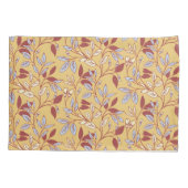 Elegant Floral Pattern with Red and Blue Leaves Kussensloop (Achterkant-Links)