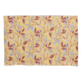 Elegant Floral Pattern with Red and Blue Leaves Kussensloop (Voorkant-Links)