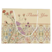 Elegant Floral Patterned Groot Cadeauzakje (Achterkant)