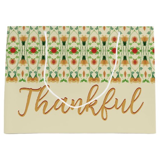 Elegant Floral Patterned Groot Cadeauzakje (Voorkant)