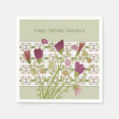 Elegant Floral Patterned Servet (Voorkant)