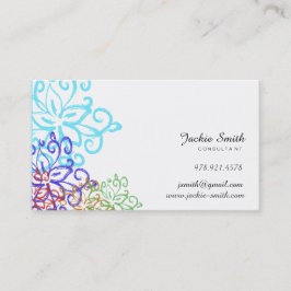 Elegant, Floral Patterned Visitekaartje