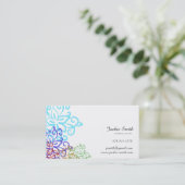 Elegant,  Floral Patterned Visitekaartje (Staand voorkant)