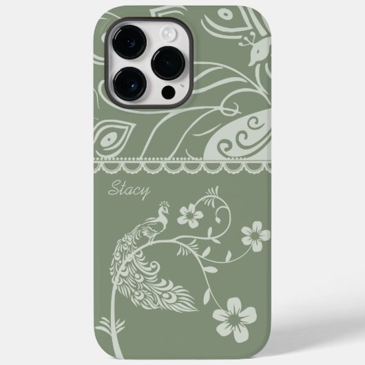 Elegant Floral Peacock Case-Mate iPhone Case (Achterkant)