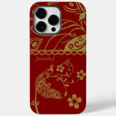 Elegant Floral Peacock Case-Mate iPhone Case (Achterkant)