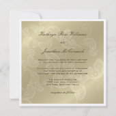 Elegant Floral Peacock White Wedding Invitation Kaart (Achterkant)
