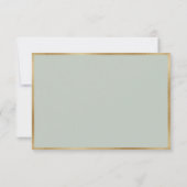 Elegant Floral Peonies Gold Script Weduwschap RSVP (Achterkant)