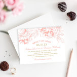 Elegant Floral Peony Wedding Coral and Gold Save The Date<br><div class="desc">Elegant en romantisch pony bruiloft,  red het design van de datumkaart. Koraalroze en goudkleurige champagne.</div>