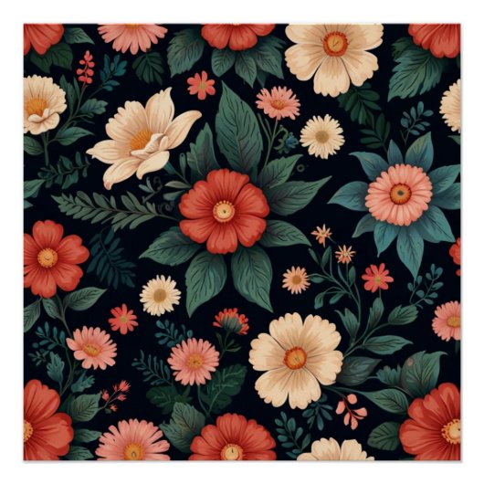 Elegant Floral Perfect Poster (Voorkant)