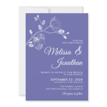 Elegant floral periwinkle white orchids bruiloft