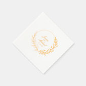 elegant floral personalized bruiloft napkins servet (Hoek)