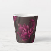 Elegant floral Personalized message Latte Mok (Voorkant)