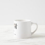 Elegant Floral Personalized Mom Espresso Mug Espresso Kop (Rechts)