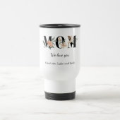 Elegant Floral Personalized Mom Travel Coffee Mug Reisbeker (Center)