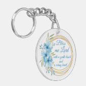 Elegant Floral Personalized Nurse Prayer Sleutelhanger (Voorkant Links)