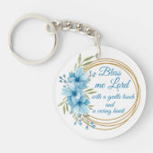 Elegant Floral Personalized Nurse Prayer Sleutelhanger (Voorkant)