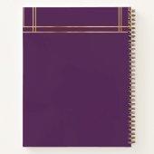 Elegant Floral Personalized Peony Notitieboek (Achterkant)