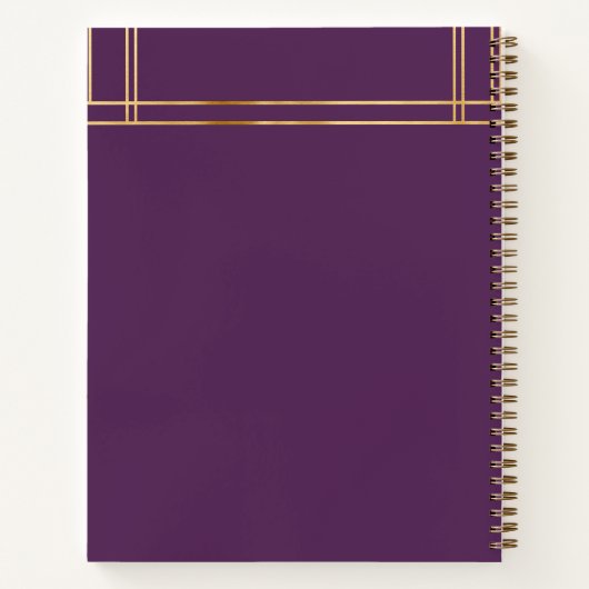 Elegant Floral Personalized Peony Notitieboek (Achterkant)