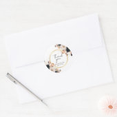 Elegant Floral Personalized “Thank You” Wedding Ronde Sticker (Envelop)