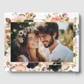 Elegant Floral Personalized Wedding Guestbook Gastenboek (Achterkant)