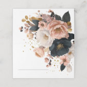 Elegant Floral Personalized Wedding  Plaatskaartje (Buitenkant ongevouwen)