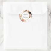 Elegant Floral Personalized Wedding Sticker (Tas)