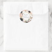 Elegant Floral Personalized Wedding Sticker (Tas)