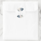 Elegant Floral Personalized Wedding Sticker (Tas)