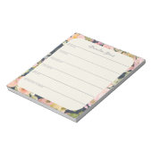 Elegant  Floral Personalized Weekly Planner Notitieblok (Linkerzijde)