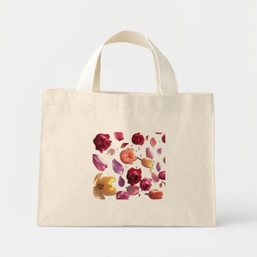 Elegant Floral Petal Tote Bag | Modern Design (Voorkant)