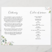 Elegant Floral Photo Funeral | Memorandum (Achterkant)