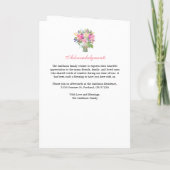 Elegant Floral Photo Memorial Funeral Programme Programma (Achterkant)