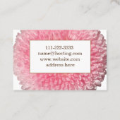 Elegant Floral Photo Professional Visitekaartje (Achterkant)