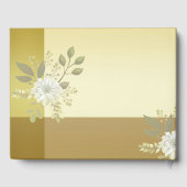 Elegant Floral Photo Wedding Guest Book Gastenboek (Achterkant)